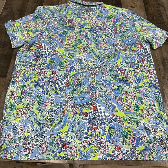 Lilly Pulitzer Southern Tide Ryder Polo Shirt Mens XXL Colorful Bright - Picture 7 of 12